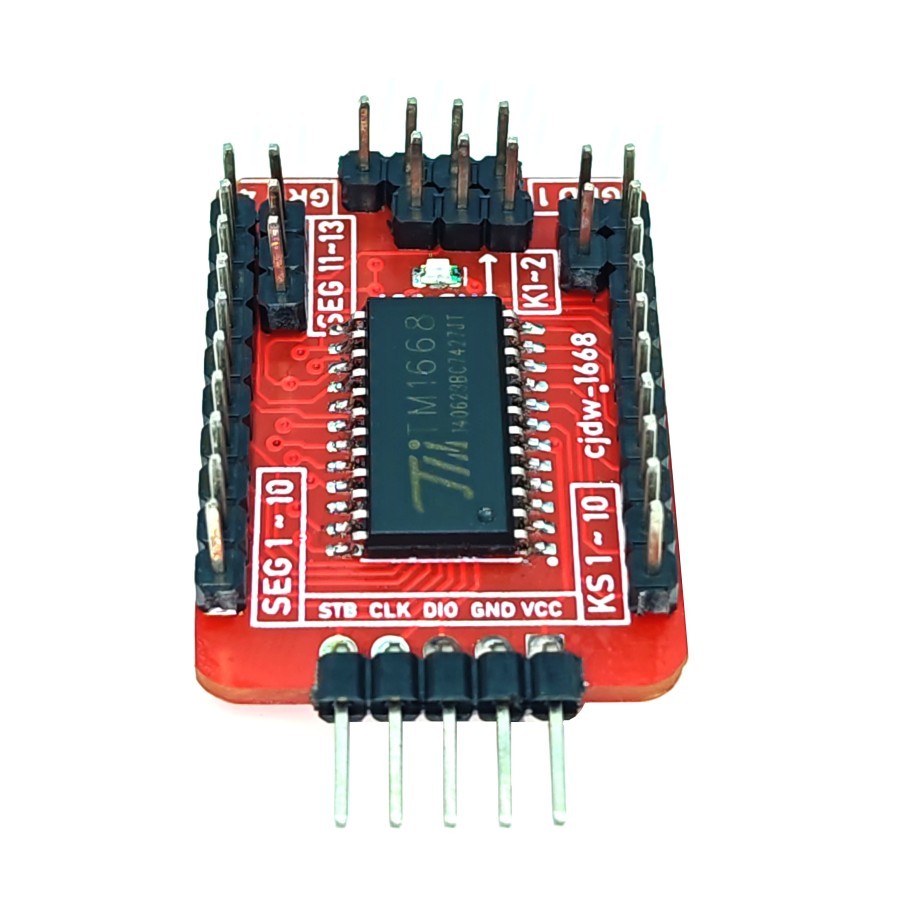 Jual RJ-TM1668 Module 7-Segment Driver 10-Digit dengan Push Button ...