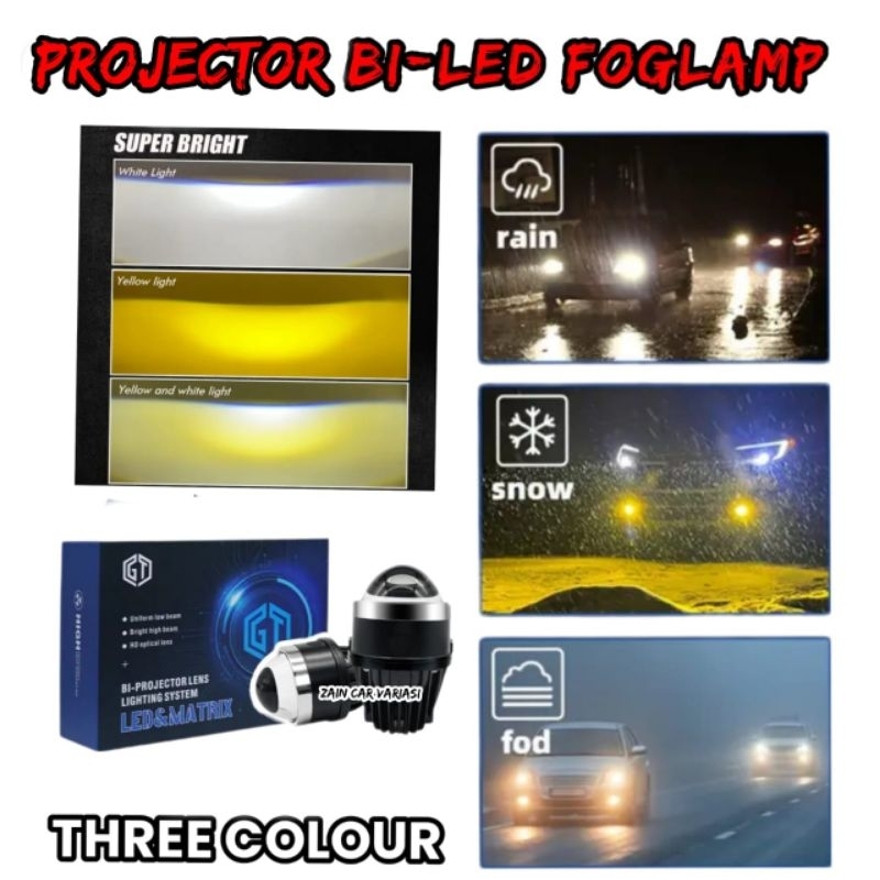 Jual FOGLAMP BILED 3 WARNA EXPANDER DEMON EYE LAMPU VARIASI MOBIL Q8 Q3 ...