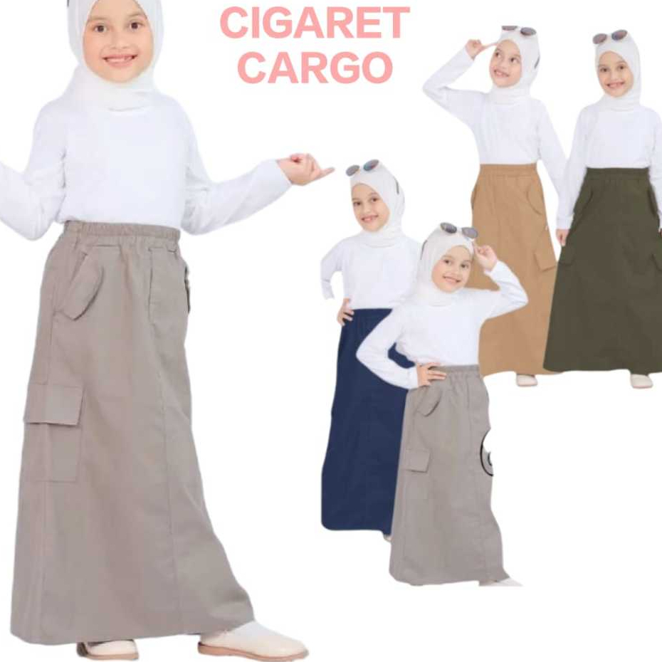 Jual rok cargo anak remaja tanggung/rok panjang cigaret cargo anak ...
