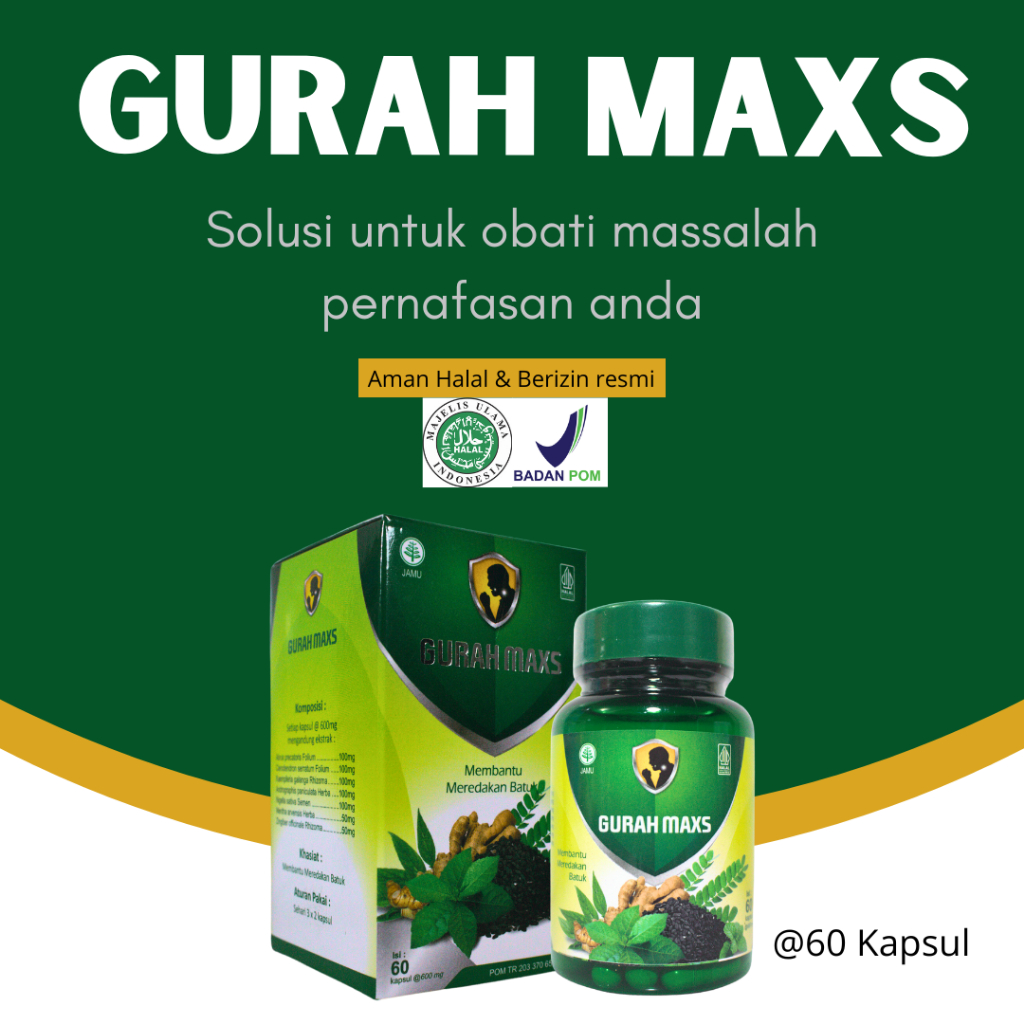 Jual Kapsul Gurah MAXS El Medinah | Herbal Merdakan Batuk isi 60 kapsul ...