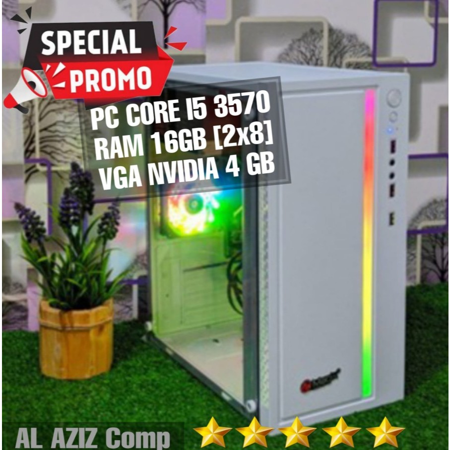 PC Gaming Intel Core i5 3570 VGA 4GB RAM 16gb SSD 256gb Wi Fi