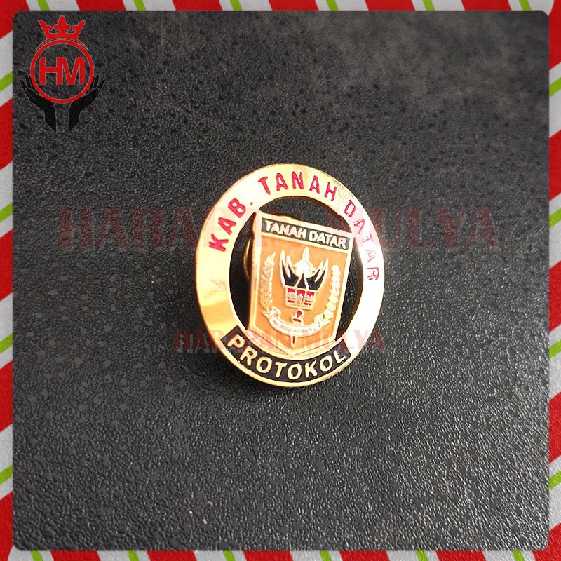 Jual Lencana Pin Protokol Tanah Datar Pin Protokol Daerah Model Bulat ...