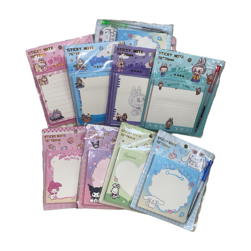 Jual STICKY NOTES + PEN, SANRIO LABUBU | Shopee Indonesia