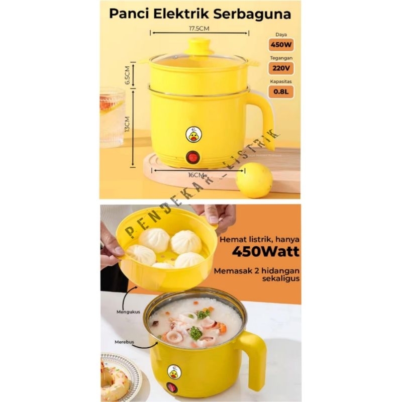 Jual Panci Elektrik Serbaguna Warna Kuning Wadah Teflon | Shopee Indonesia