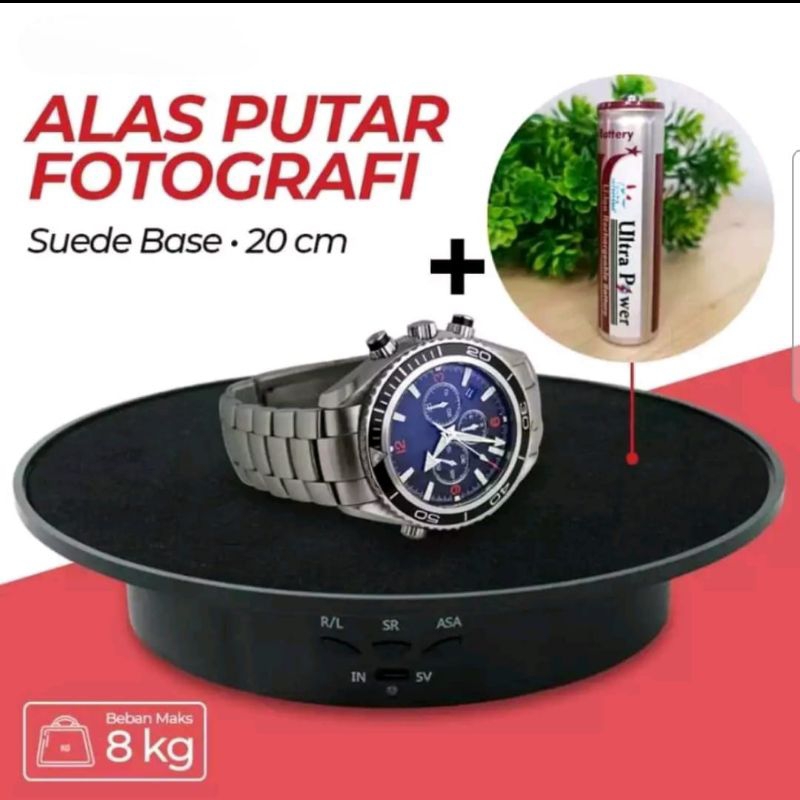 Jual Display putar Rotating 360 besar 20cm display barang live | Shopee ...