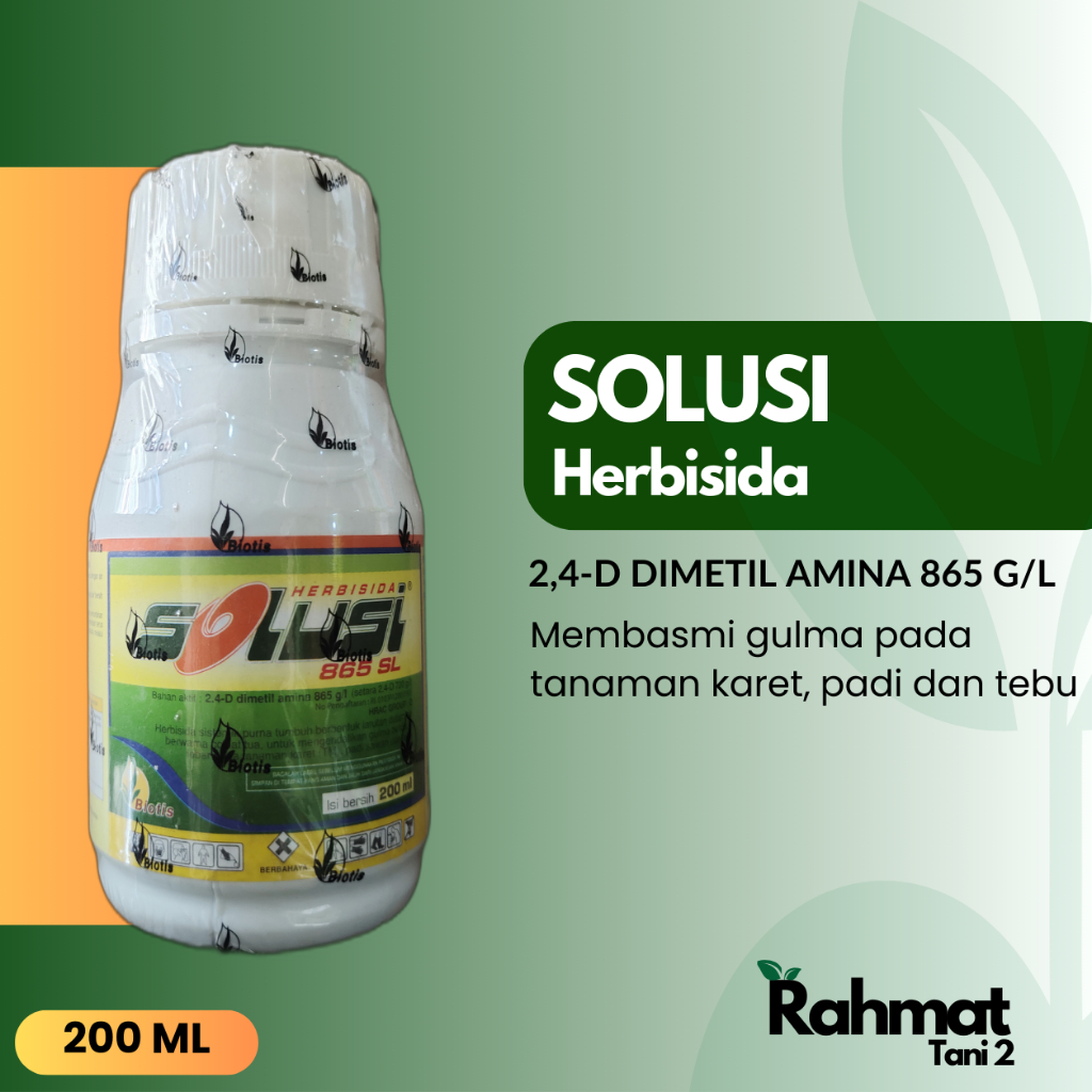 Jual SOLUSI - Herbisida Racun Rumput dan Gulma Tanaman Padi, Karet, dan ...