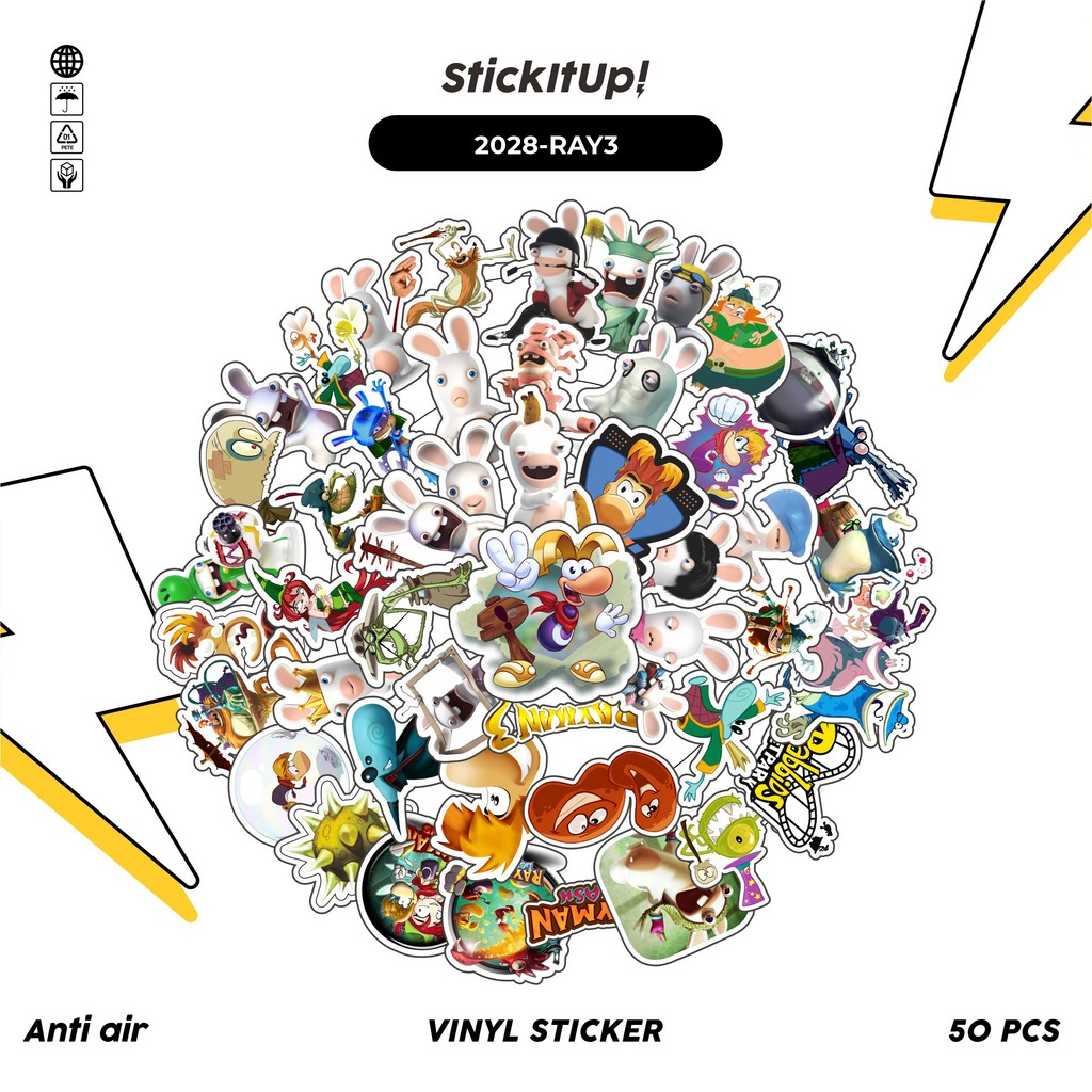Jual COD 50 Pcs Stiker Pack GAME SERIES RAYMAN UNIVERSE CHAR MIX 03 ...