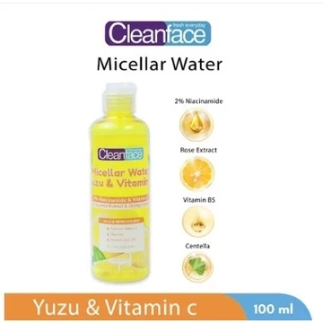 Cleanface 3in1 Micellar Water Normal Skin Oily Skin 100ml Purbasari 250ml Rose Water Sakura Yuzu
