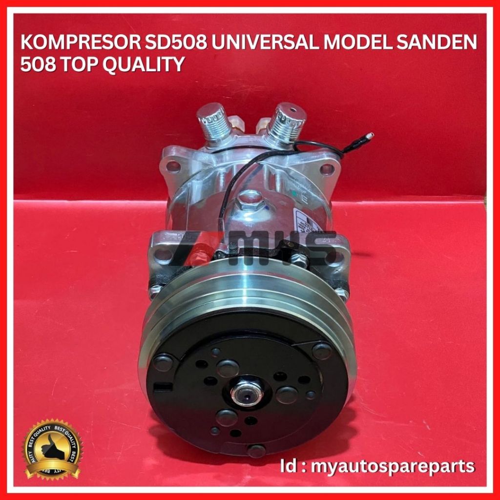 Jual Compressor AC Mobil Universal SD508 Model SANDEN 508 12V 24V VOLT ...