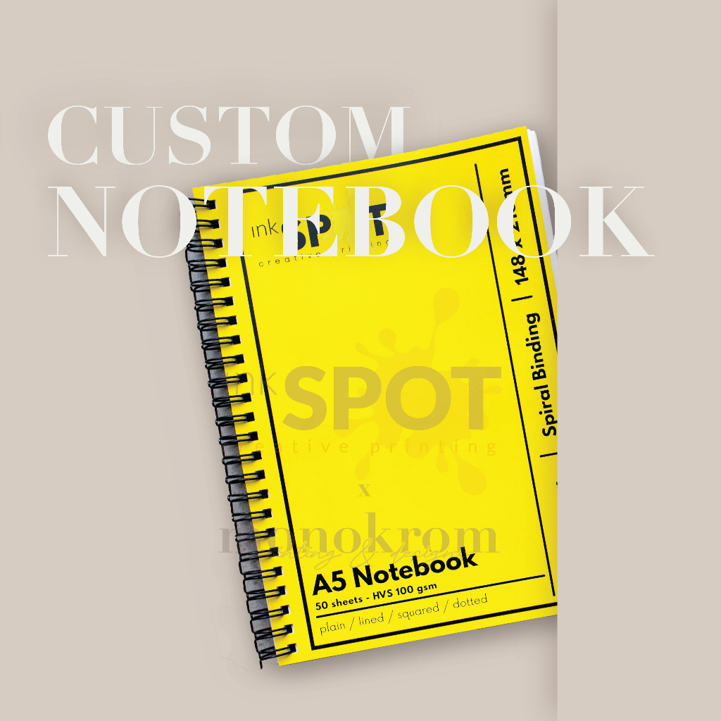 Jual Custom Notebook (Isi : Polos, Cetak Garis, Cetak Kotak, Cetak ...