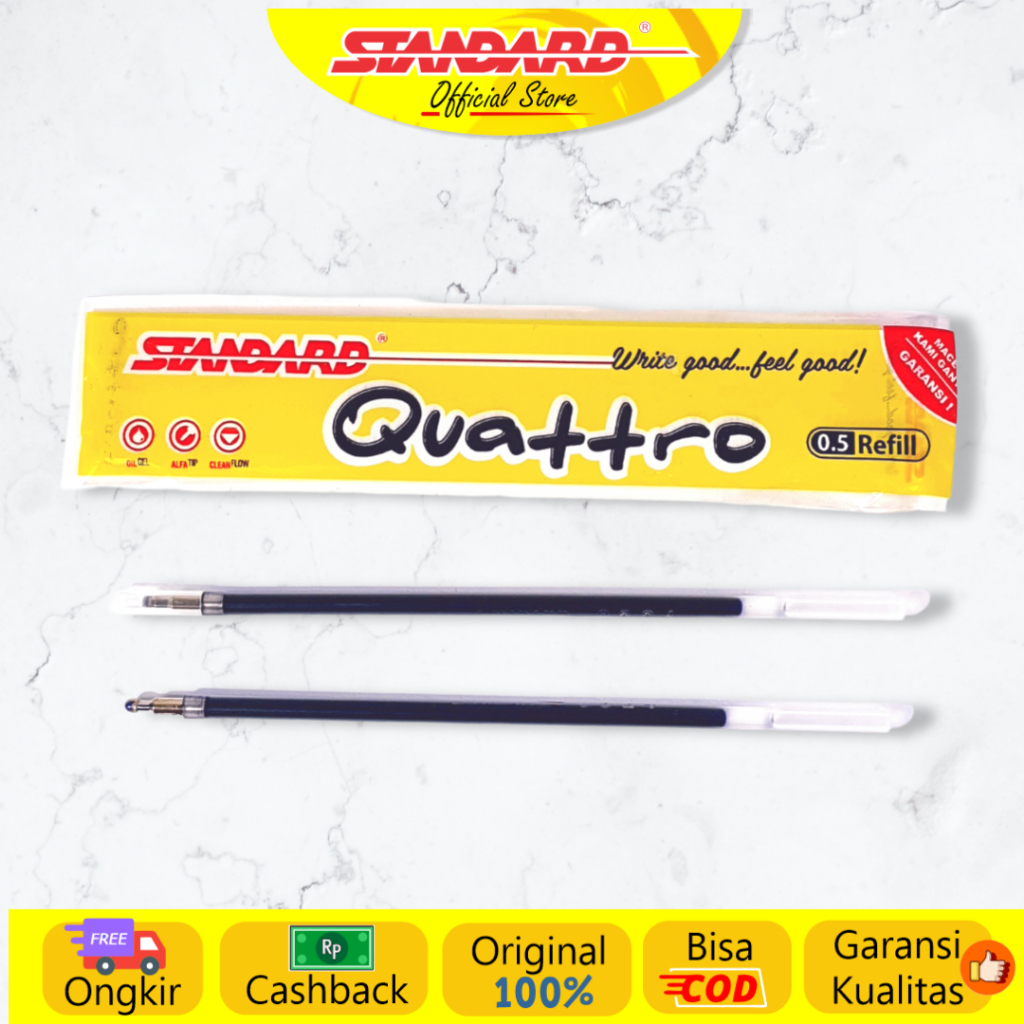 Standard - Refill Pulpen Quattro 0.5 / 1.0 - Oil Gel ( Isi Pulpen / Pena / Ballpoint ) (8)