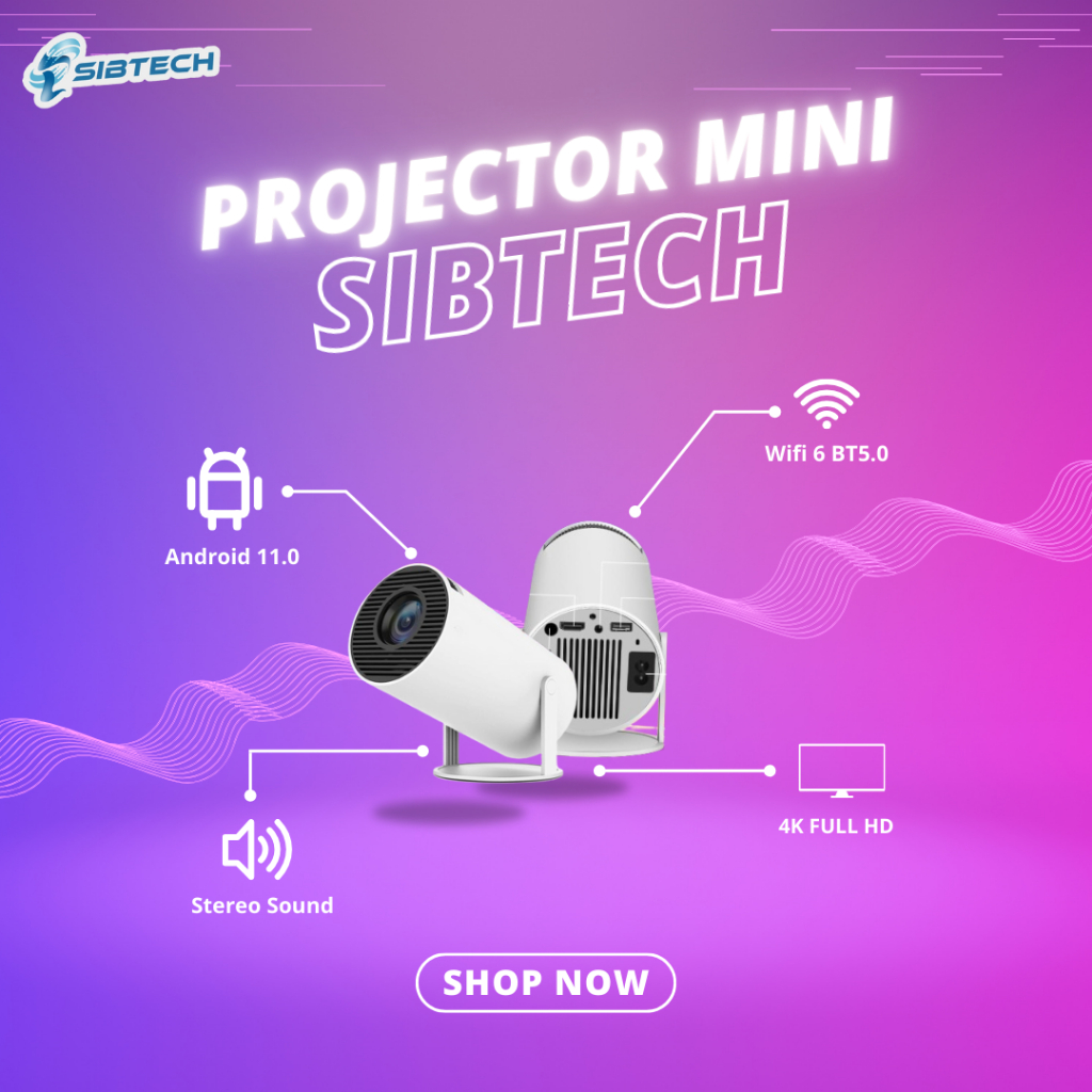 Jual Bioskop Mini Proyektor SIBTECH 4K FULL HD | Shopee Indonesia