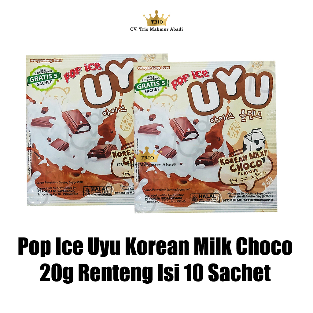 Jual Pop Ice Korean Milk Uyu Renteng Isi Sachet Shopee Indonesia