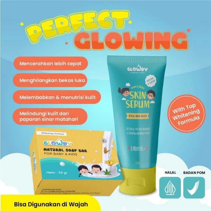 Jual GLOWBY / Paket Skin Serum Pencerah Anak 100ml + Natural Soap Bar