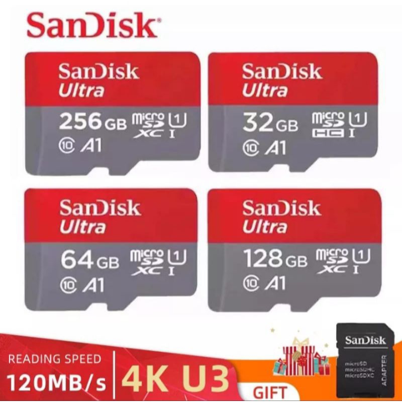 Jual SD CARD SANDISK MEMORY CARD 64GB/128GB | Shopee Indonesia