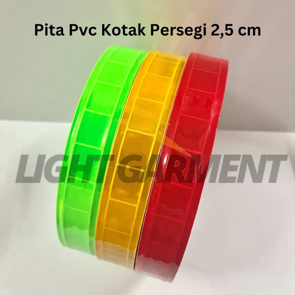 Jual Pita Scotchlite Skotlet Scotlight PVC Reflektif 2,5cm per 1 Meter ...