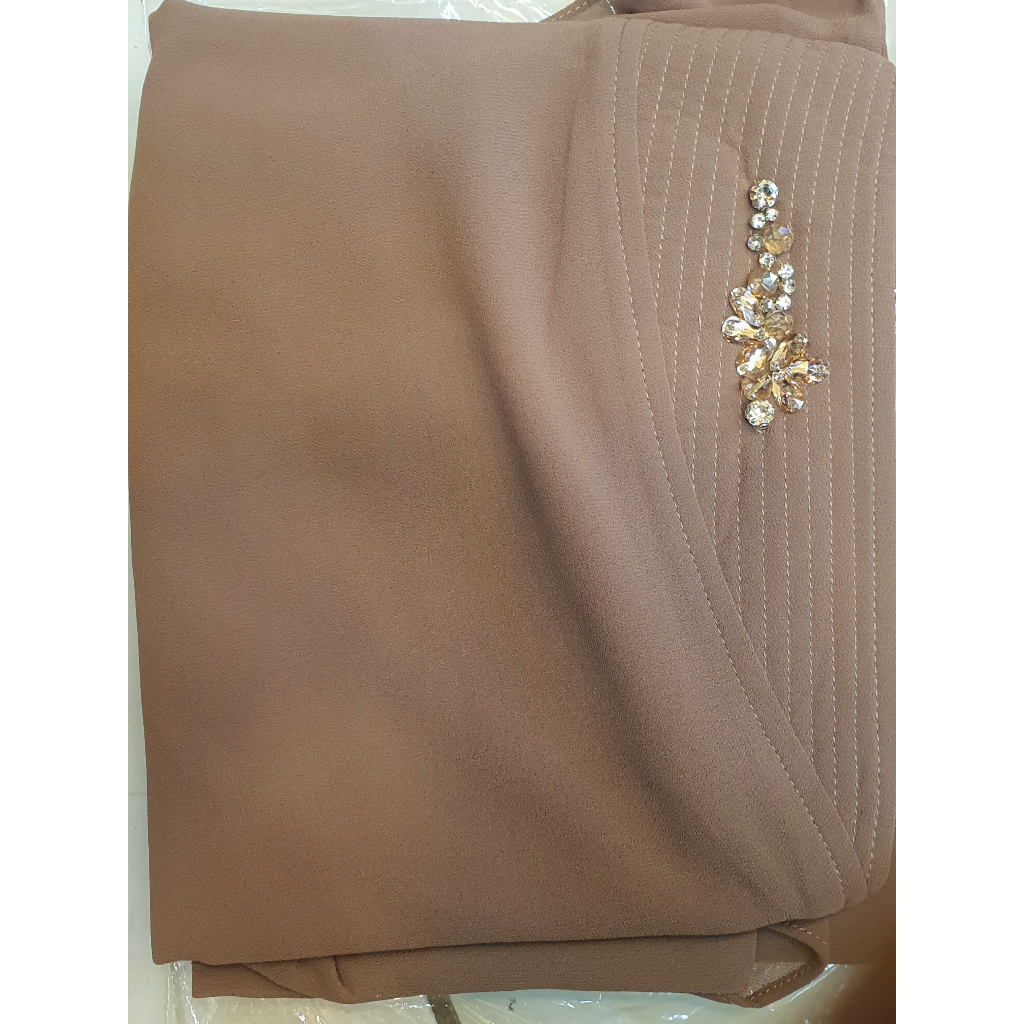 Khimar Namira Payet Lurus Hijab Ceruty Babydoll Jumbo Payet Premium Kerudung Syari 2 Layer