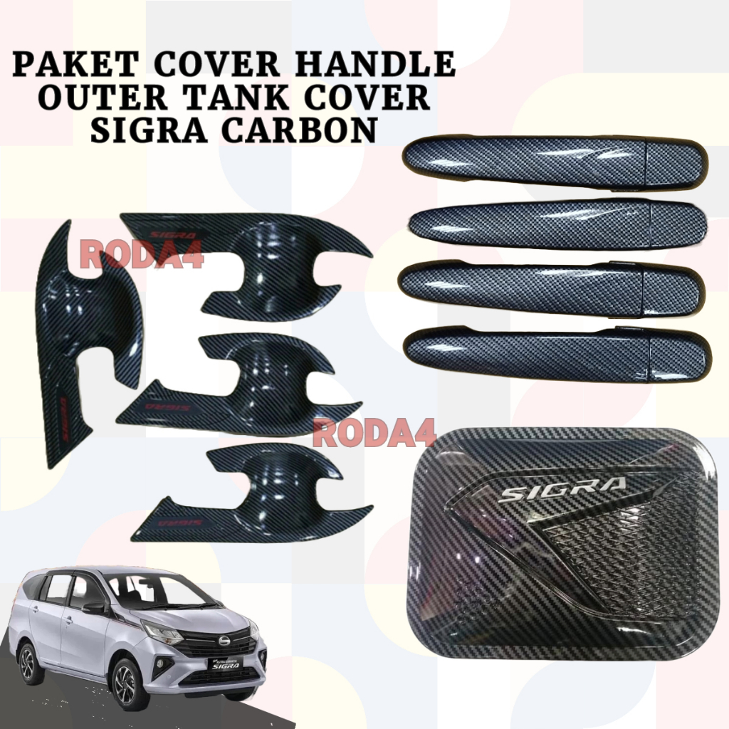 Jual Paket Cover Handle Outer Tank Cover CARBON Mobil Avanza Xenia ...