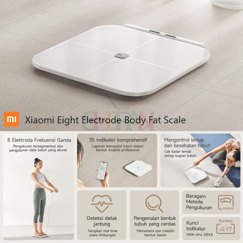 Jual Xiaomi Eight Electrode Body Composition Fat Scale Timbangan Badan ...