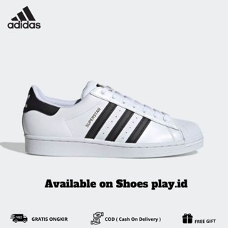 Adidas superstar foundation outlet white black harga