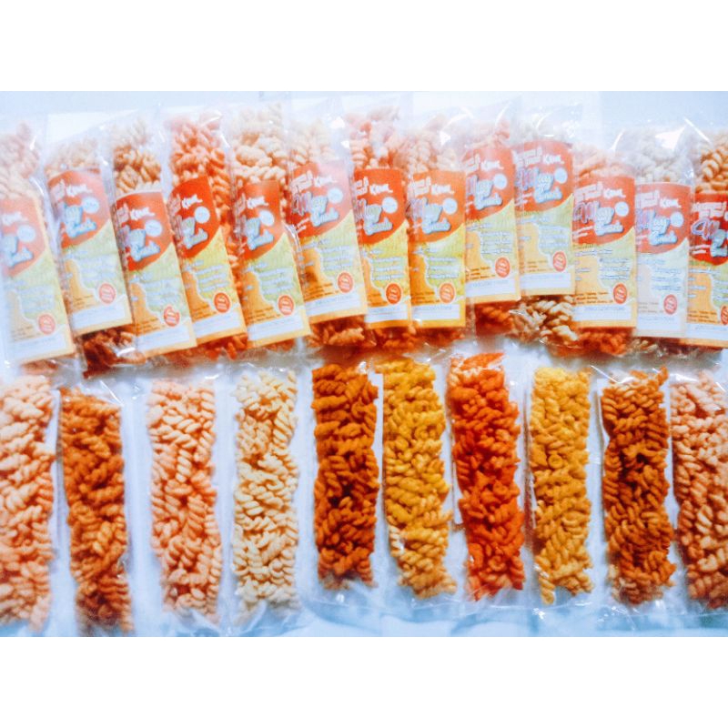 Jual MAKARONI SPIRAL 9 VARIAN RASA MAY SNACK 20 pcs | Shopee Indonesia