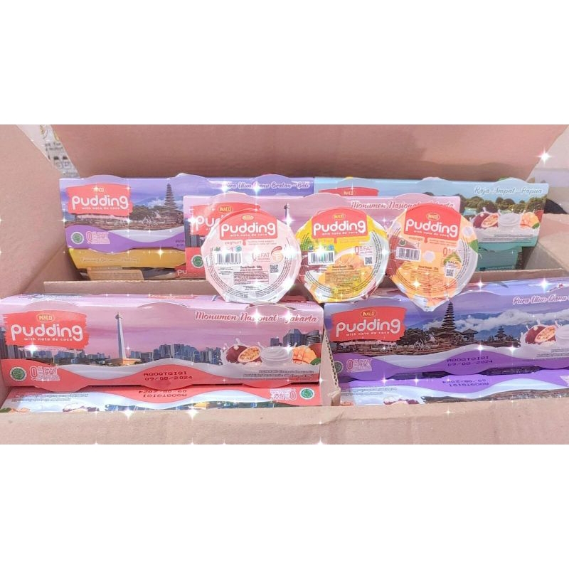 Jual inaco puding cup Nusantara isi 3cup puding @120gr | Shopee Indonesia