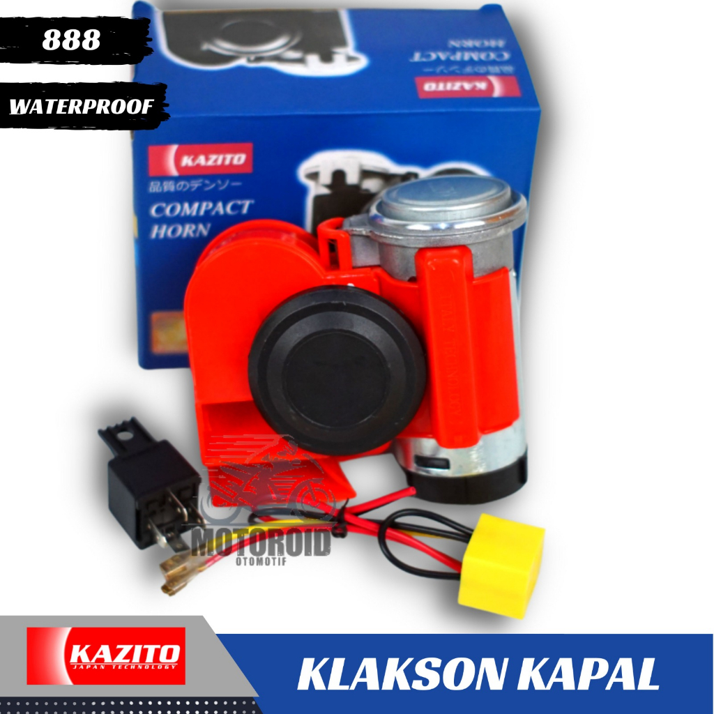Jual Klakson Kazito Bonus Relay Klakson Kapal Angin Dinamo 12V 24V