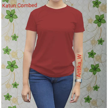 Kaos Polos Wanita Katun Combed Asli 100