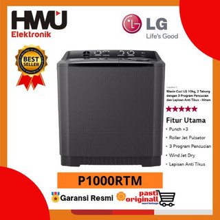 Jual LG P1000RTM MESIN CUCI 2 TABUNG 10Kg SEMI AUTO WASHER P1000-RTM ...