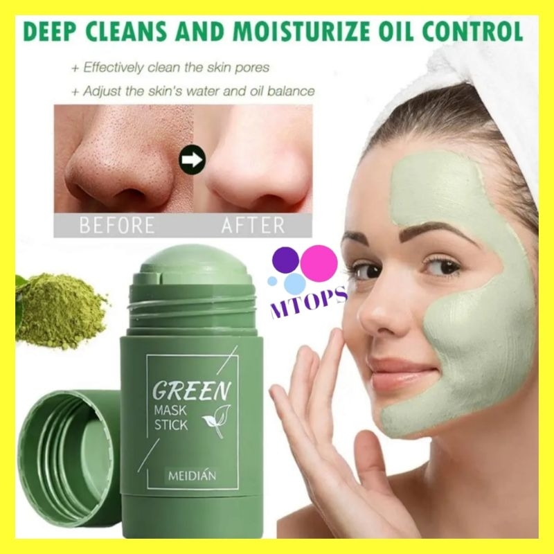 Jual Clay Mask Stick Kit Anti Pores Masker Wajah Tanah Liat Green Tea