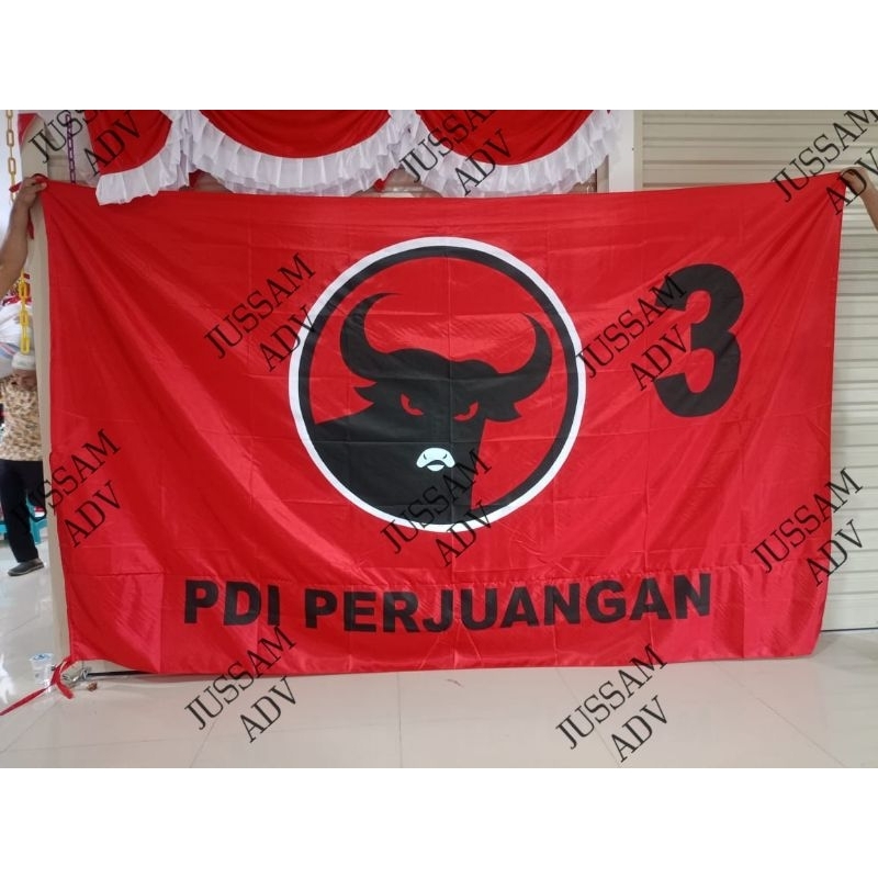 Jual Bendera Partai Pdi Perjuangan Ukuran 2 X 3 Meter Shopee Indonesia