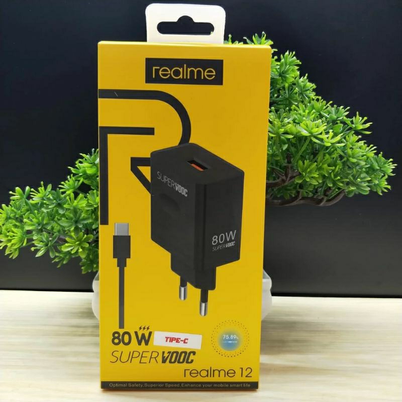 Jual New Charger Realme 80w Super Vooc Fast Charging Type C Micro