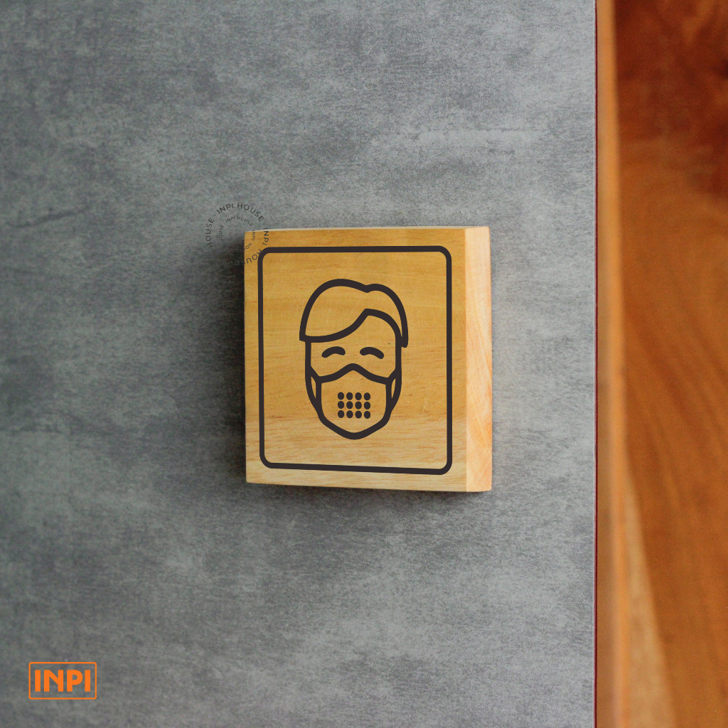 Jual INPI HOUSE Signage: Use a Mask - Papan Tanda Wajib Pakai Masker ...