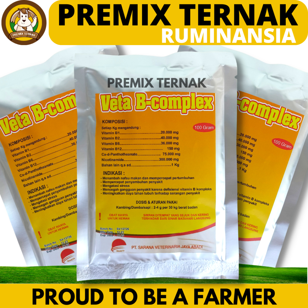 Jual VETA B-COMPLEX 100 Gr - Multivitamin B Komplek Ternak Ruminansia ...