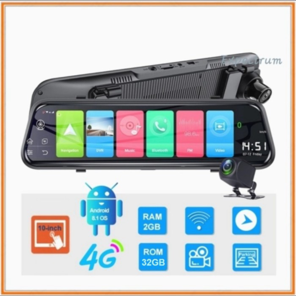 Jual Dijual CAR DVR 4G with ADAS. Wifi GPS BT Android System IPS LCD 10 ...