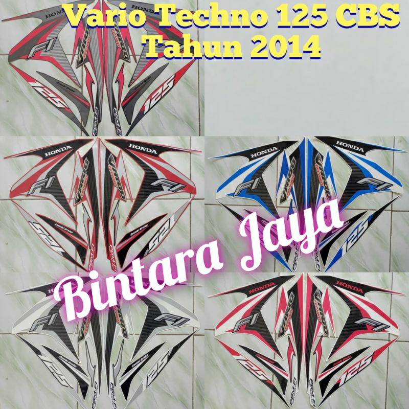 Jual Stiker Lis Striping Honda Vario 125 FI Vario Techno 125 Tahun 2014