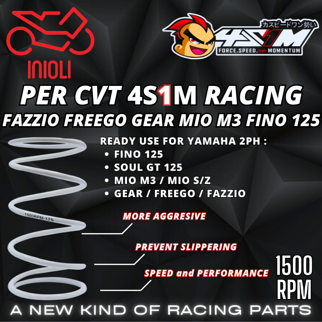 Jual PER CVT RACING 4S1M 1200 1500 RPM MIO M3 FAZZIO FREEGO GEAR FINO ...