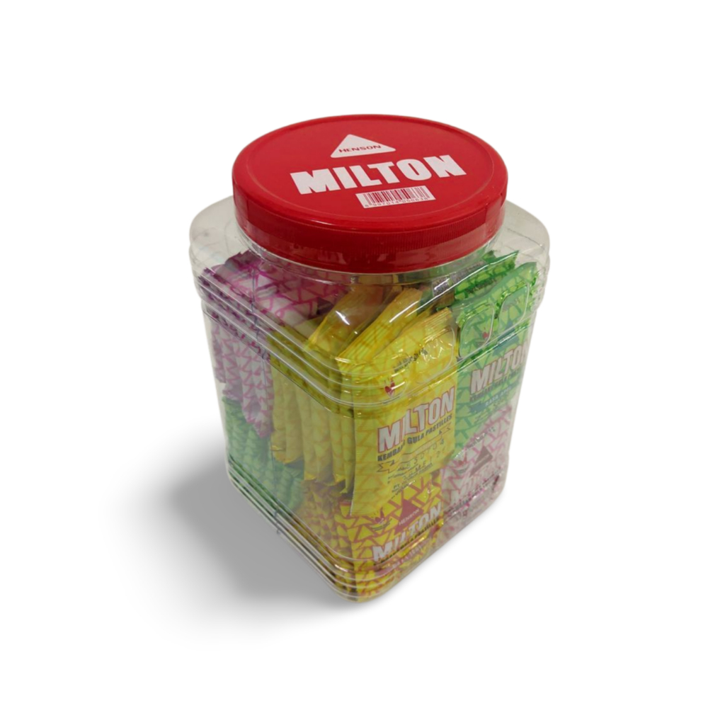 Jual Permen MILTON PASTILLES Toples 60 Karton Isi 12 Toples Permen Rasa ...