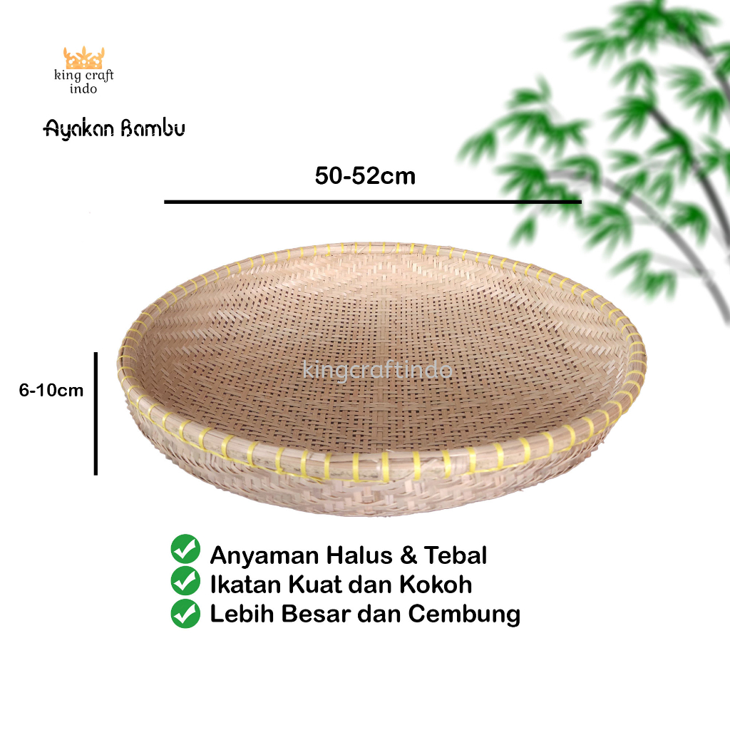 Jual Ayakan Bambu Besar 50/52cm Grade A Kalo Irik Saringan Tirisan ...