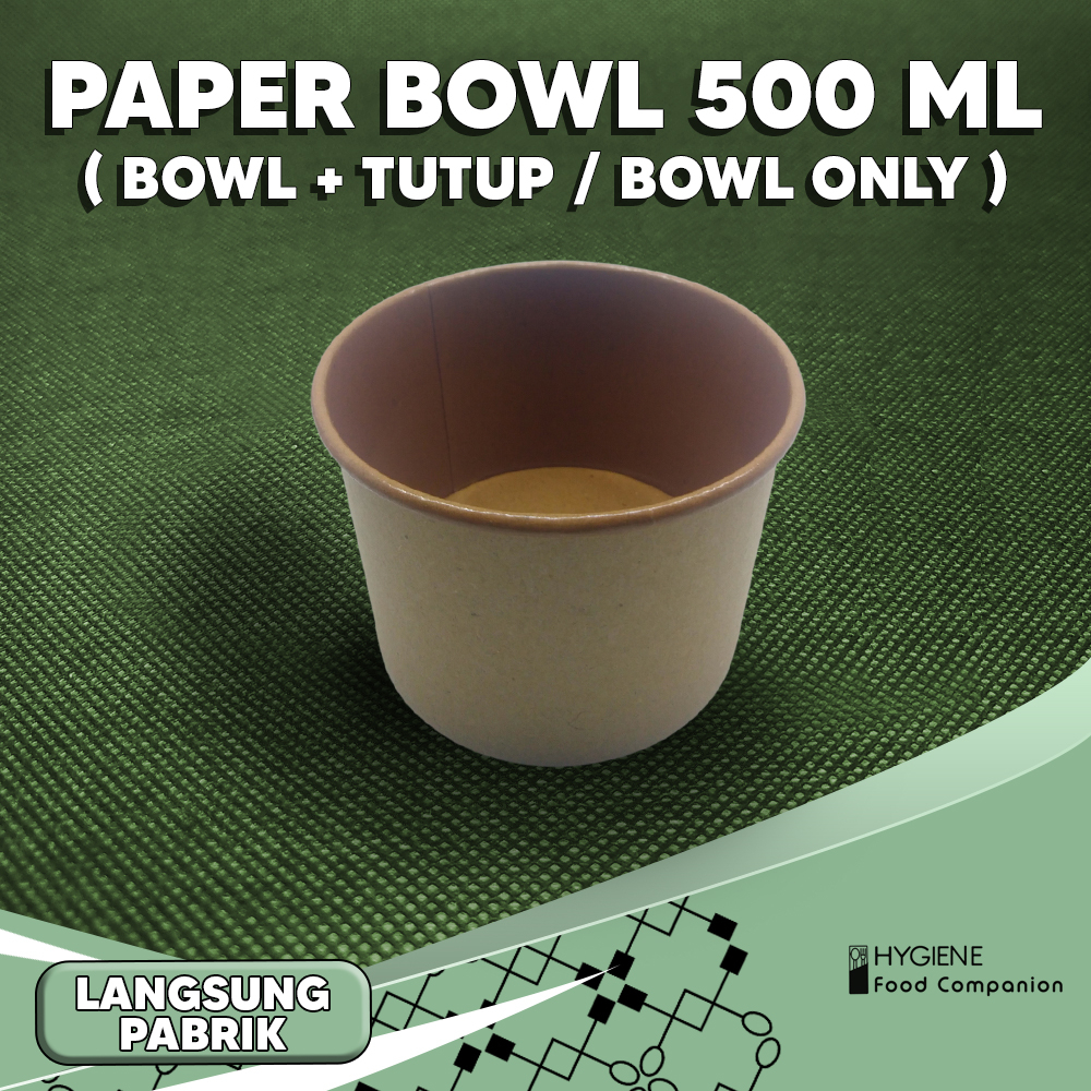 Jual PAPER BOWL ALL SIZE + TUTUP / MANGKUK KERTAS / WADAH KERTAS TEBAL ...
