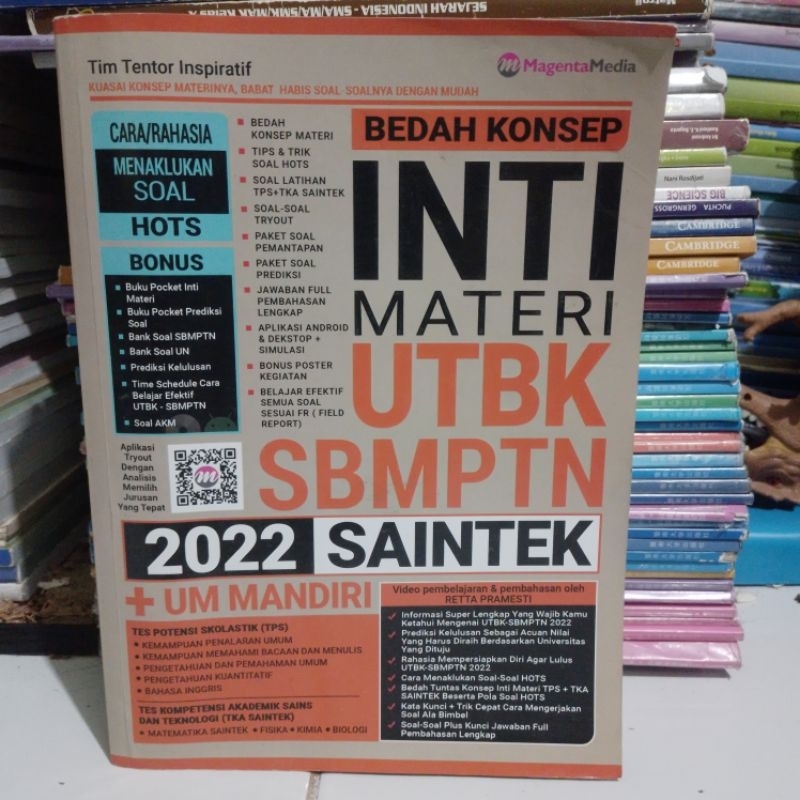 Jual Buku Konsep Bedah Inti Materi UTBK SBMPTN 2022 SAINTEK | Shopee ...