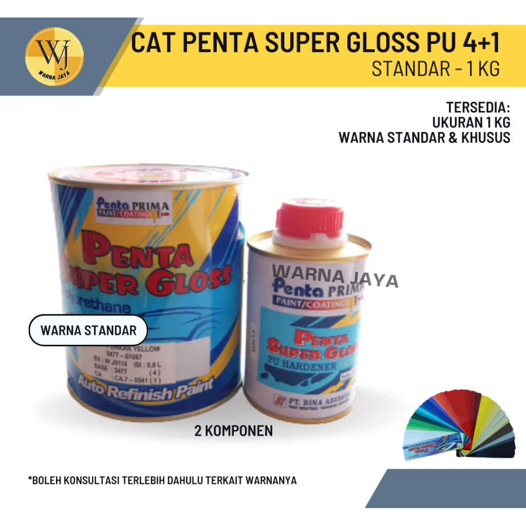 Jual Cat Penta Pu Super Gloss Standar Liter Cat Penta Polyurethane Komponen L