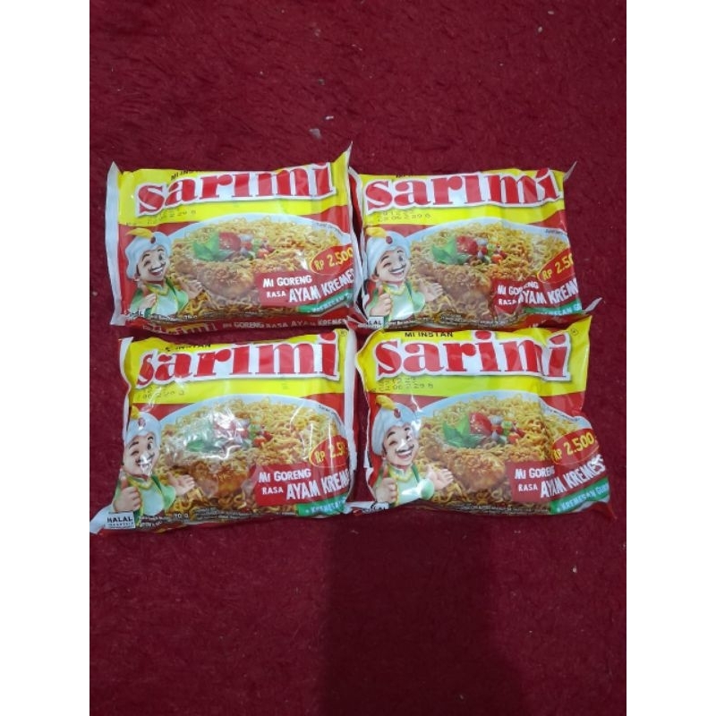 Jual Mi Instan Sarimi Mi Goreng Rasa Ayam Kremes 70gram*4pcs | Shopee ...