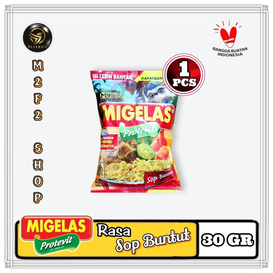 Jual Migelas Protevit Mie Gelas Seduh Kuah Rasa Sop Buntut Sachet 30