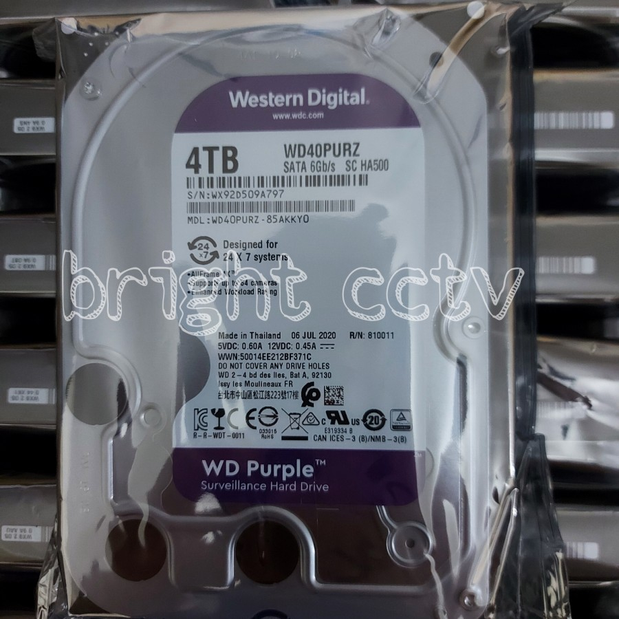 Jual Hardisk Internal Cctv Pc Wd Purple Tb Shopee Indonesia