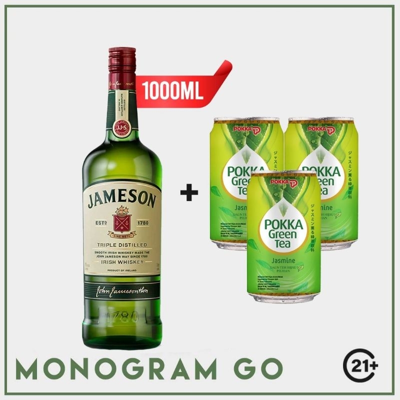 Jual Jameson Irish Whisky 1000ml + 3 Can Pokka Green Tea 300ml Shopee Indonesia