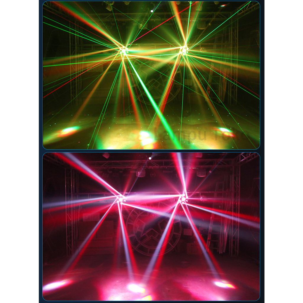 Jual ⭐FLASH VOUCHER⭐Moving Cyclone laser beam LED 4 in 1 Lampu Panggung ...
