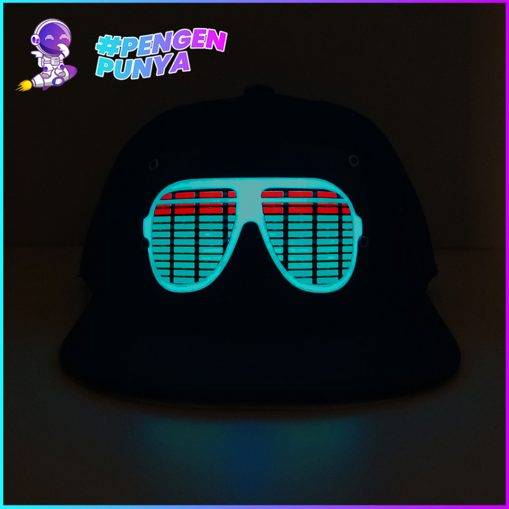 Jual Topi LED / Snapback Party Hat / Night Club Hip Hop Cap / Topi Glow ...