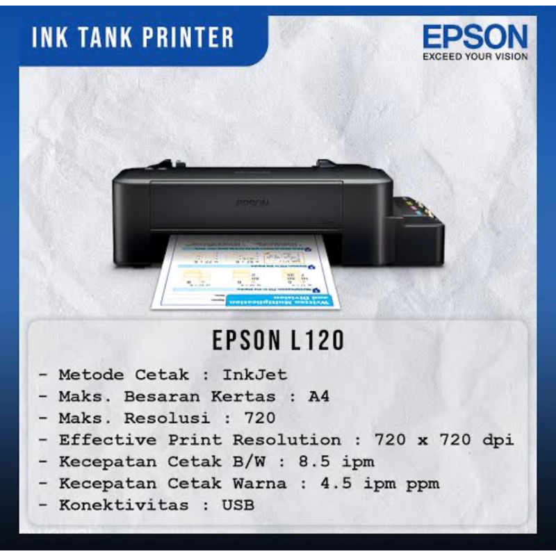 Jual Epson L120 Bekas Print Only Shopee Indonesia 8788