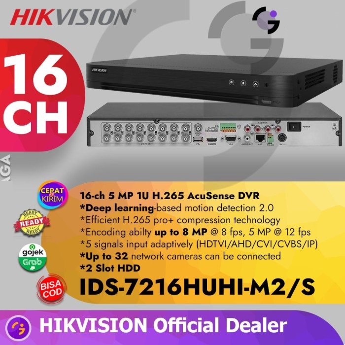 Jual dvr sales hikvision 16 channel